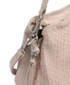 Weave Harmony Schultertasche aufgerautes Leder nude