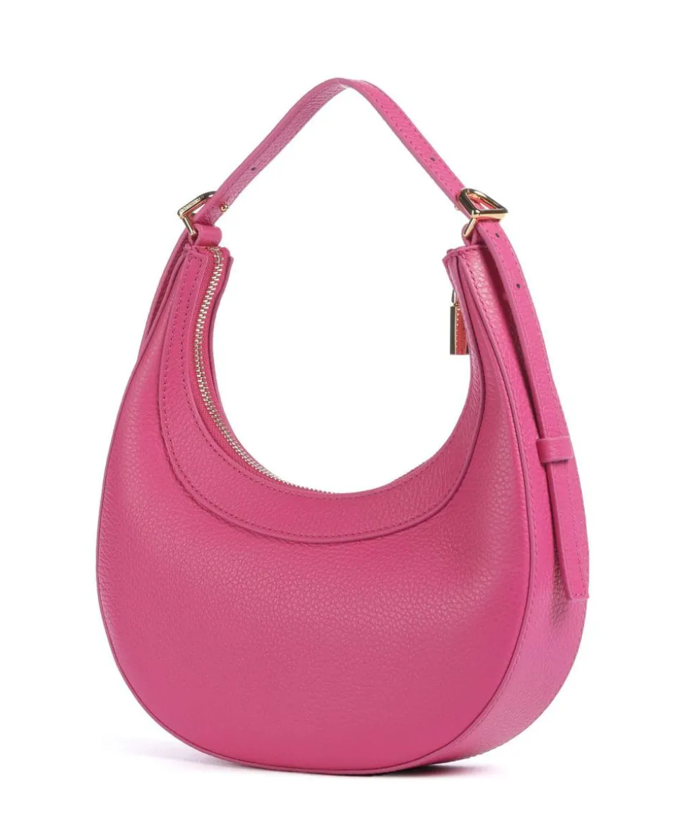 Whisper Schultertasche genarbtes Rindsleder fuchsia