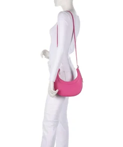 Whisper Schultertasche genarbtes Rindsleder fuchsia