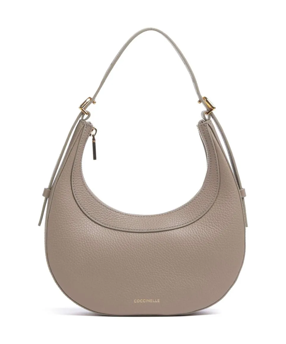 Whisper Schultertasche genarbtes Rindsleder taupe