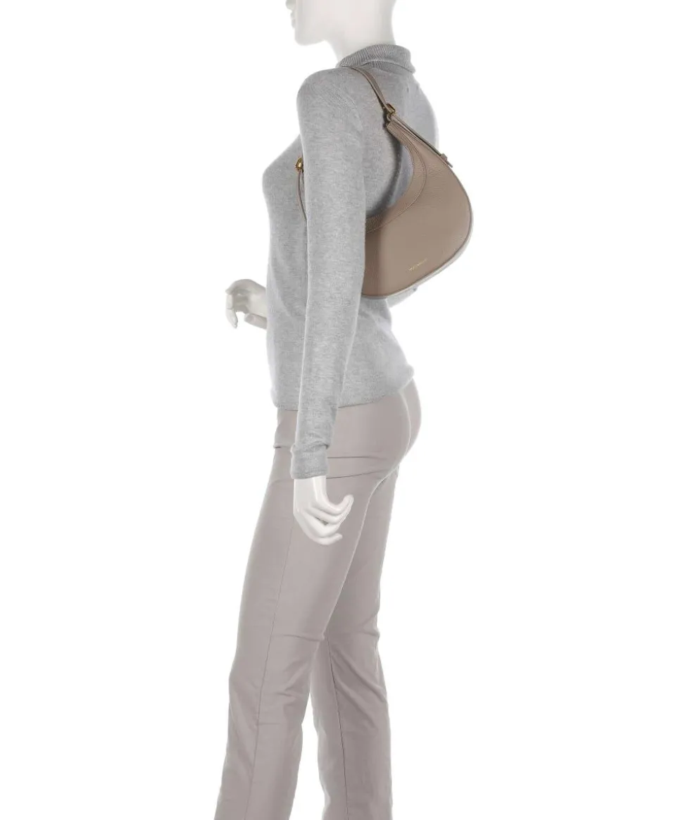 Whisper Schultertasche genarbtes Rindsleder taupe