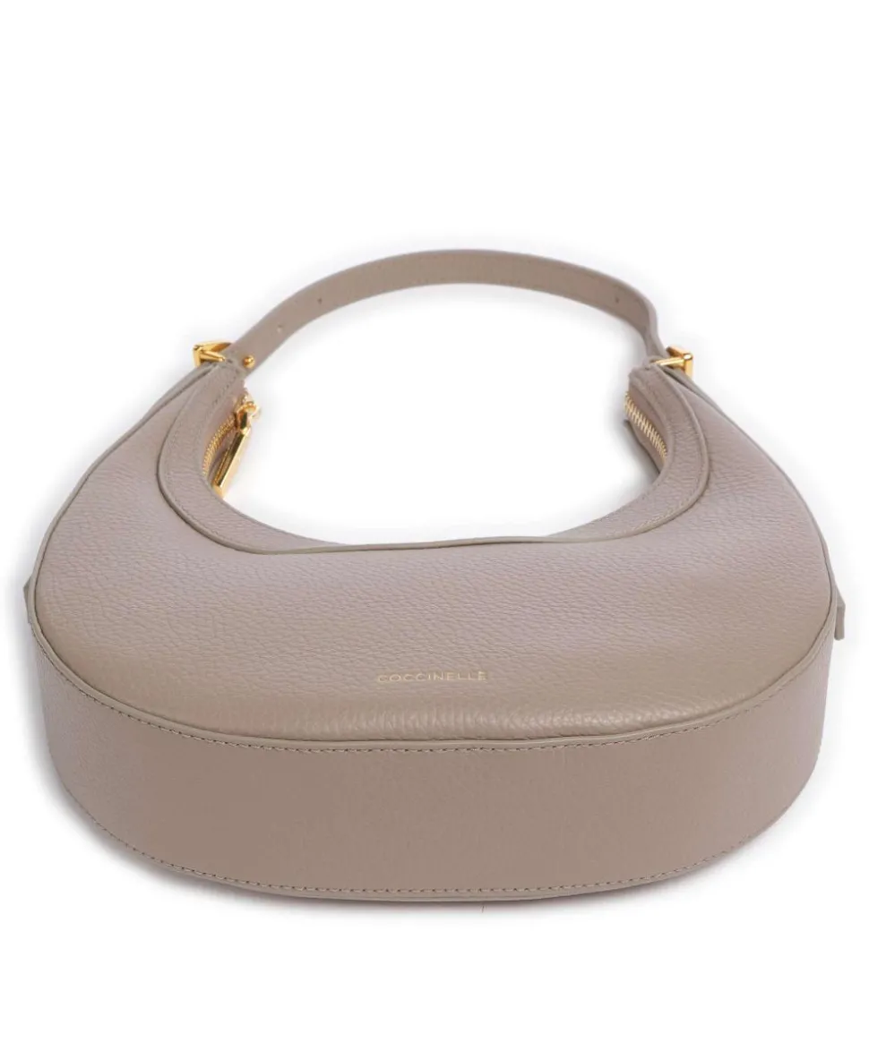 Whisper Schultertasche genarbtes Rindsleder taupe