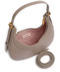 Whisper Schultertasche genarbtes Rindsleder taupe