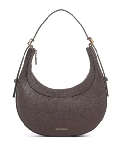 Whisper Schultertasche genarbtes Rindsleder dunkelbraun