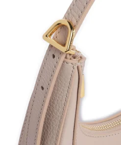 Whisper Schultertasche genarbtes Rindsleder nude