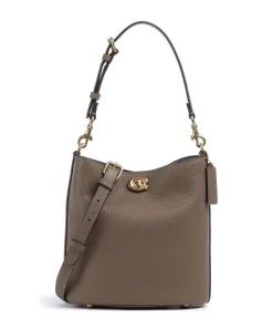 Willow Soft 19 Beuteltasche genarbtes Leder taupe