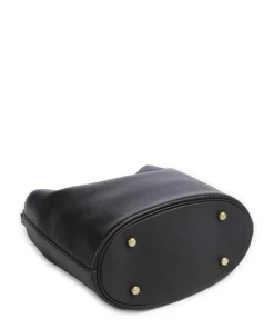 Willow Soft Beuteltasche genarbtes Leder schwarz