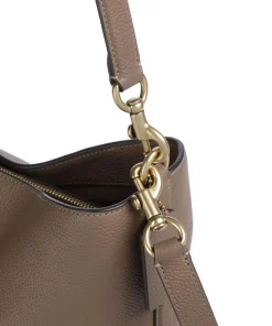 Willow Soft Beuteltasche genarbtes Leder taupe