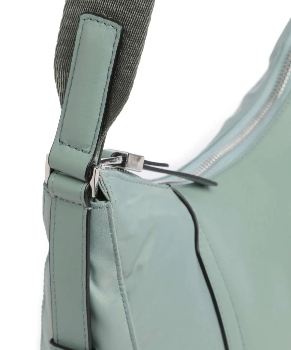 W92T Umhängetasche recyceltes Nylon graugrün