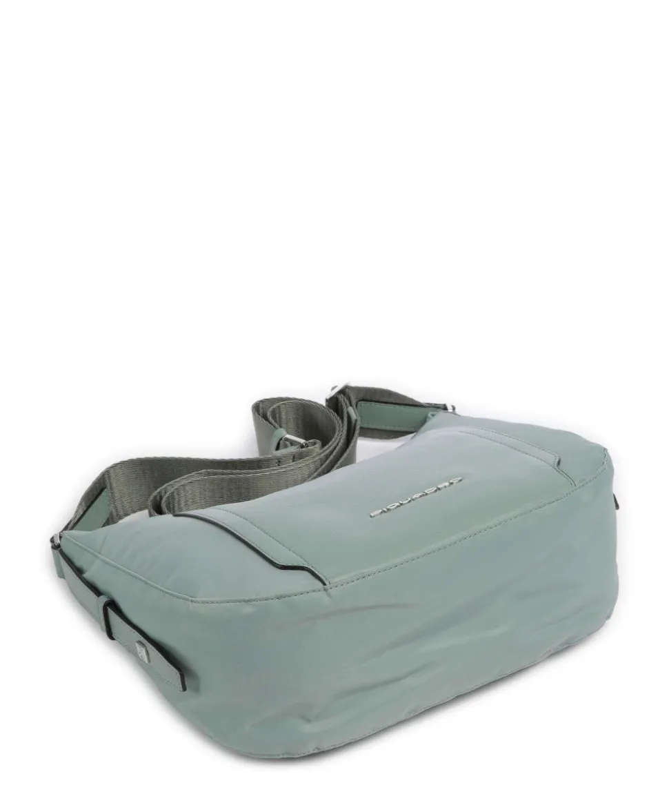 W92T Umhängetasche recyceltes Nylon graugrün