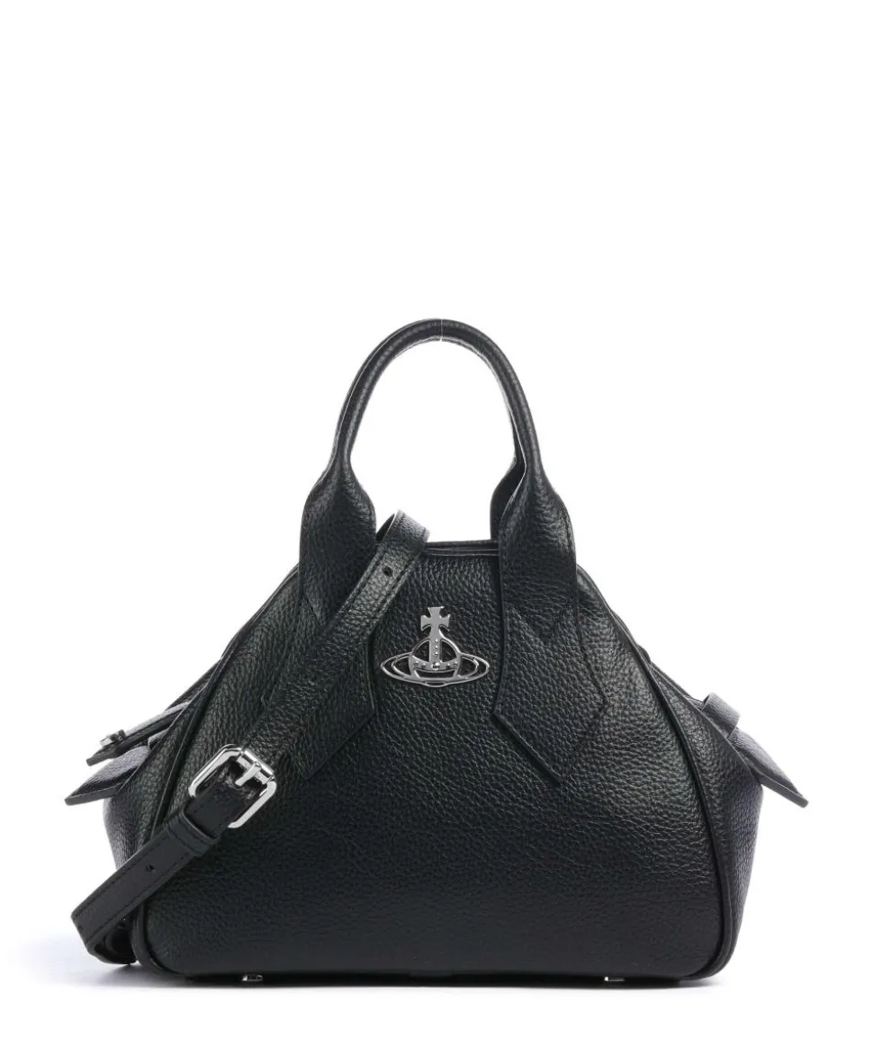 Yasmine Grain Small Handtasche Polyurethane schwarz