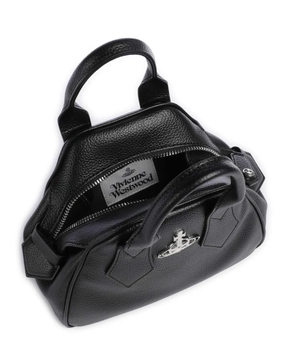 Yasmine Grain Small Handtasche Polyurethane schwarz