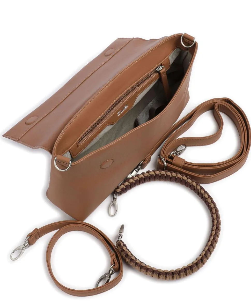 Yuna YU60 Schultertasche Lederimitat braun