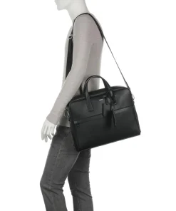 Zair Aktentasche 15″ Lederfaserstoff schwarz