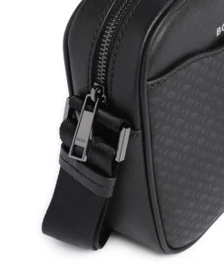 Zair Umhängetasche fein genarbtes Leder schwarz