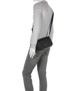 Zair Umhängetasche Leder schwarz