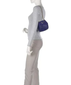 Zalina Schultertasche Aluminium blau