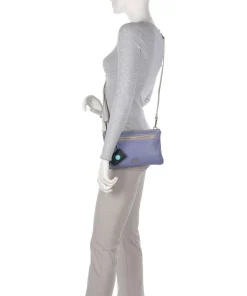 Zante Olly Umhängetasche genarbtes Kalbsleder violett