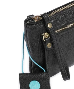 Zante Olly Umhängetasche genarbtes Kalbsleder schwarz