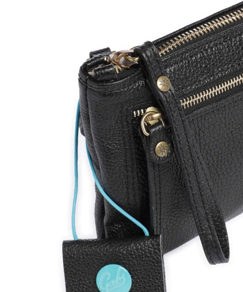 Zante Olly Umhängetasche genarbtes Kalbsleder schwarz