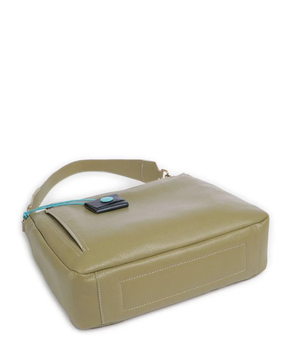 Zante Polly Beuteltasche genarbtes Kalbsleder grün