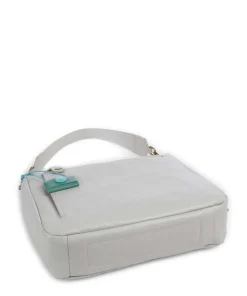 Zante Polly Beuteltasche genarbtes Kalbsleder hellgrau