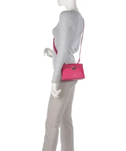 Zelda XS Umhängetasche genarbtes Rindsleder pink