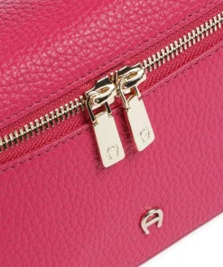 Zelda XS Umhängetasche genarbtes Rindsleder pink