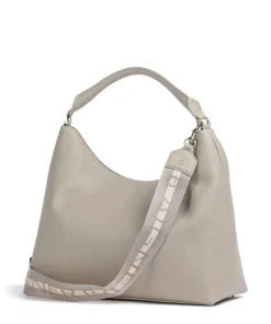 Zita M Beuteltasche genarbtes Rindsleder beige