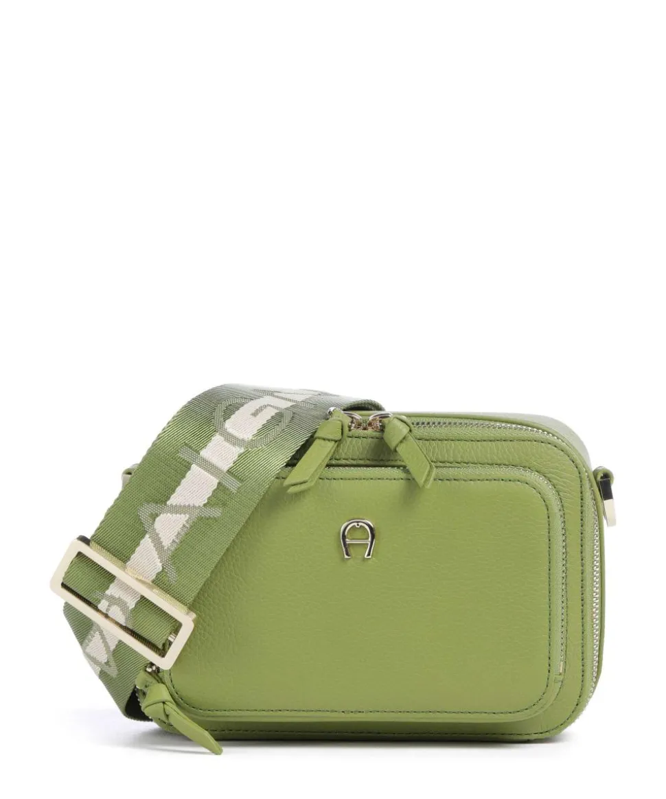 Zita S Umhängetasche genarbtes Rindsleder grün