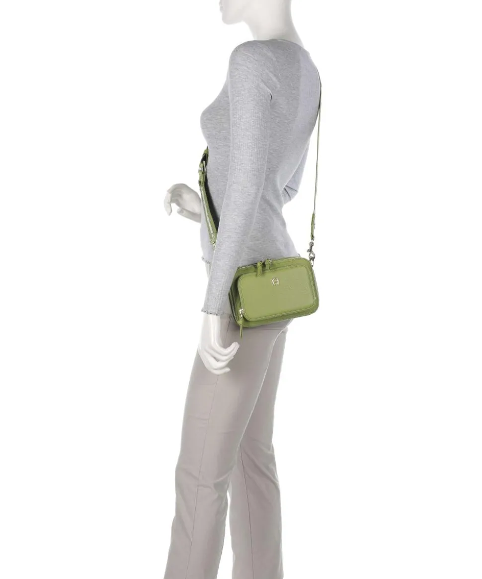 Zita S Umhängetasche genarbtes Rindsleder grün