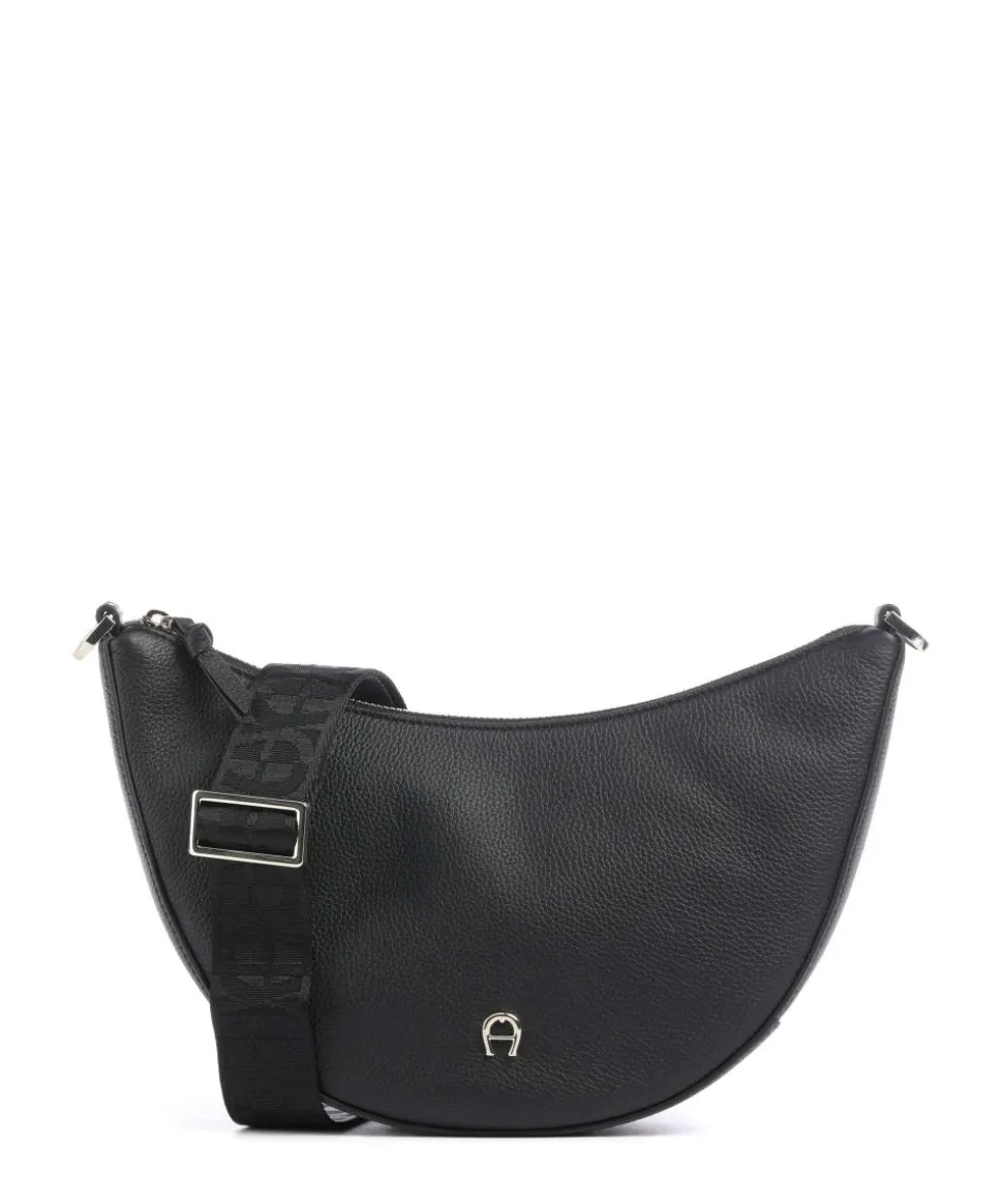 Zita S Umhängetasche genarbtes Rindsleder schwarz