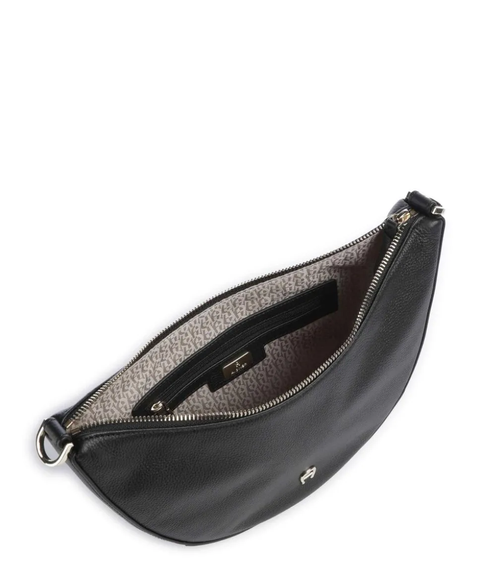 Zita S Umhängetasche genarbtes Rindsleder schwarz