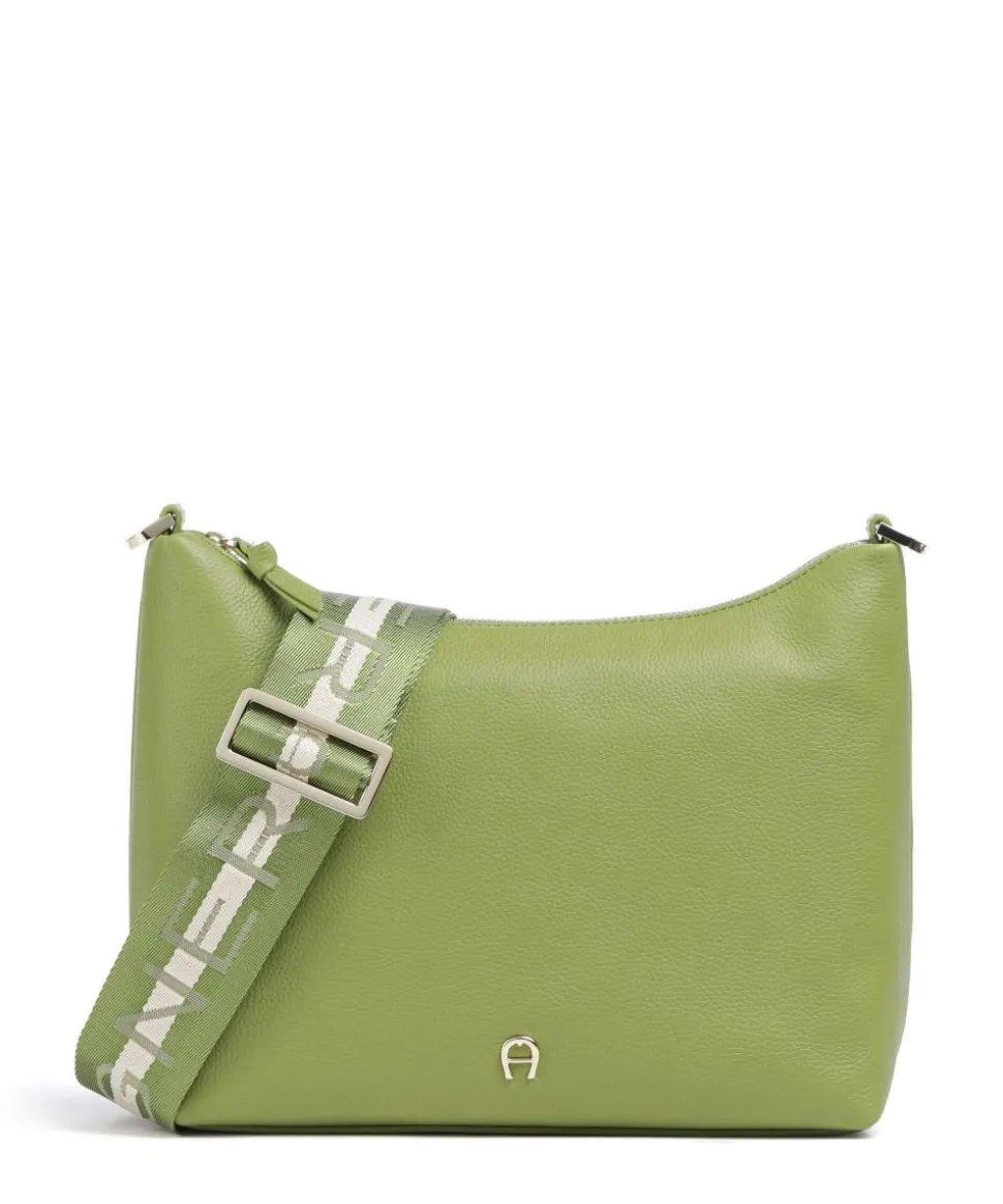 Zita S Umhängetasche genarbtes Rindsleder grün