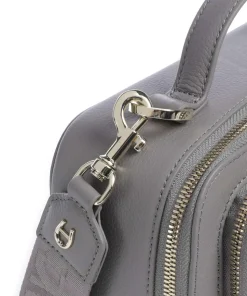 Zita S Umhängetasche genarbtes Rindsleder grau