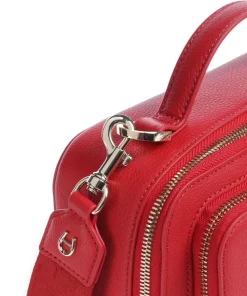 Zita S Umhängetasche genarbtes Rindsleder rot