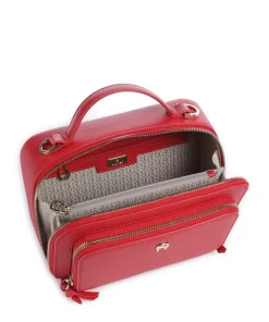 Zita S Umhängetasche genarbtes Rindsleder rot