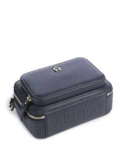 Zita S Umhängetasche genarbtes Rindsleder dunkelblau