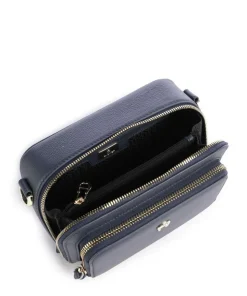 Zita S Umhängetasche genarbtes Rindsleder dunkelblau