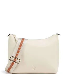Zita S Umhängetasche genarbtes Rindsleder creme