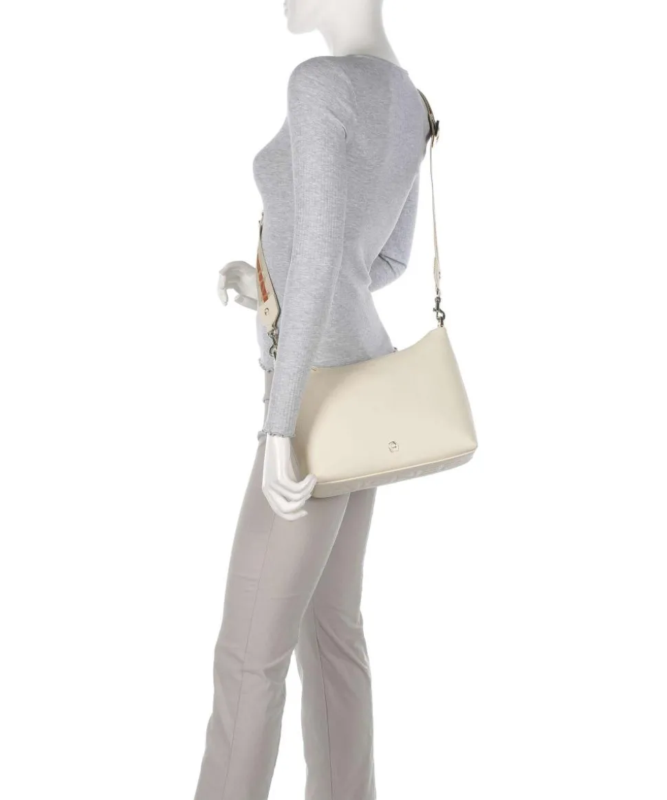 Zita S Umhängetasche genarbtes Rindsleder creme