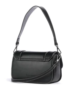 Zita Schultertasche Lederimitat schwarz