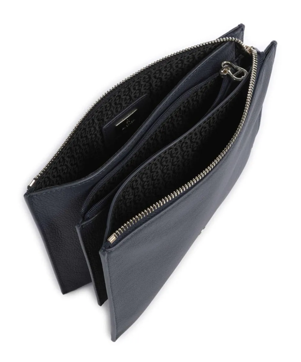 Zita Umhängetasche genarbtes Rindsleder dunkelblau