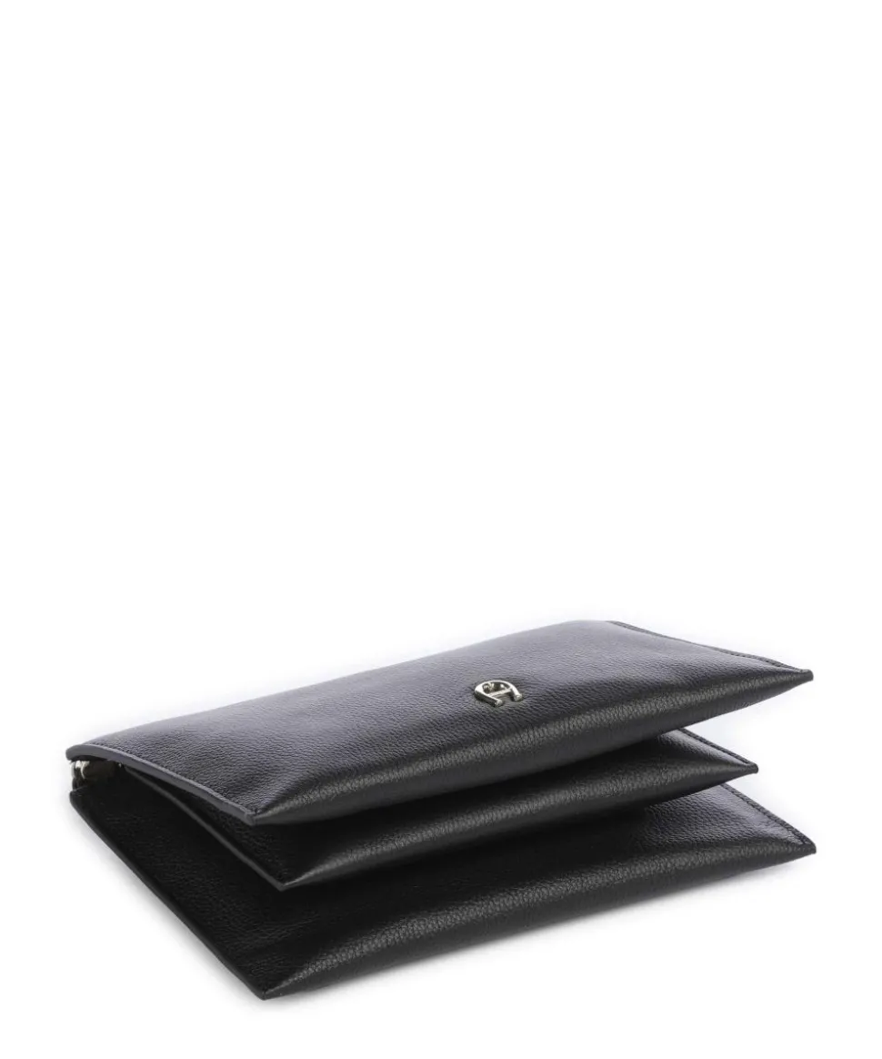 Zita Umhängetasche genarbtes Rindsleder schwarz