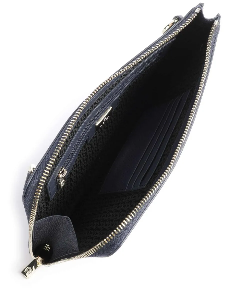 Zita Umhängetasche genarbtes Rindsleder dunkelblau