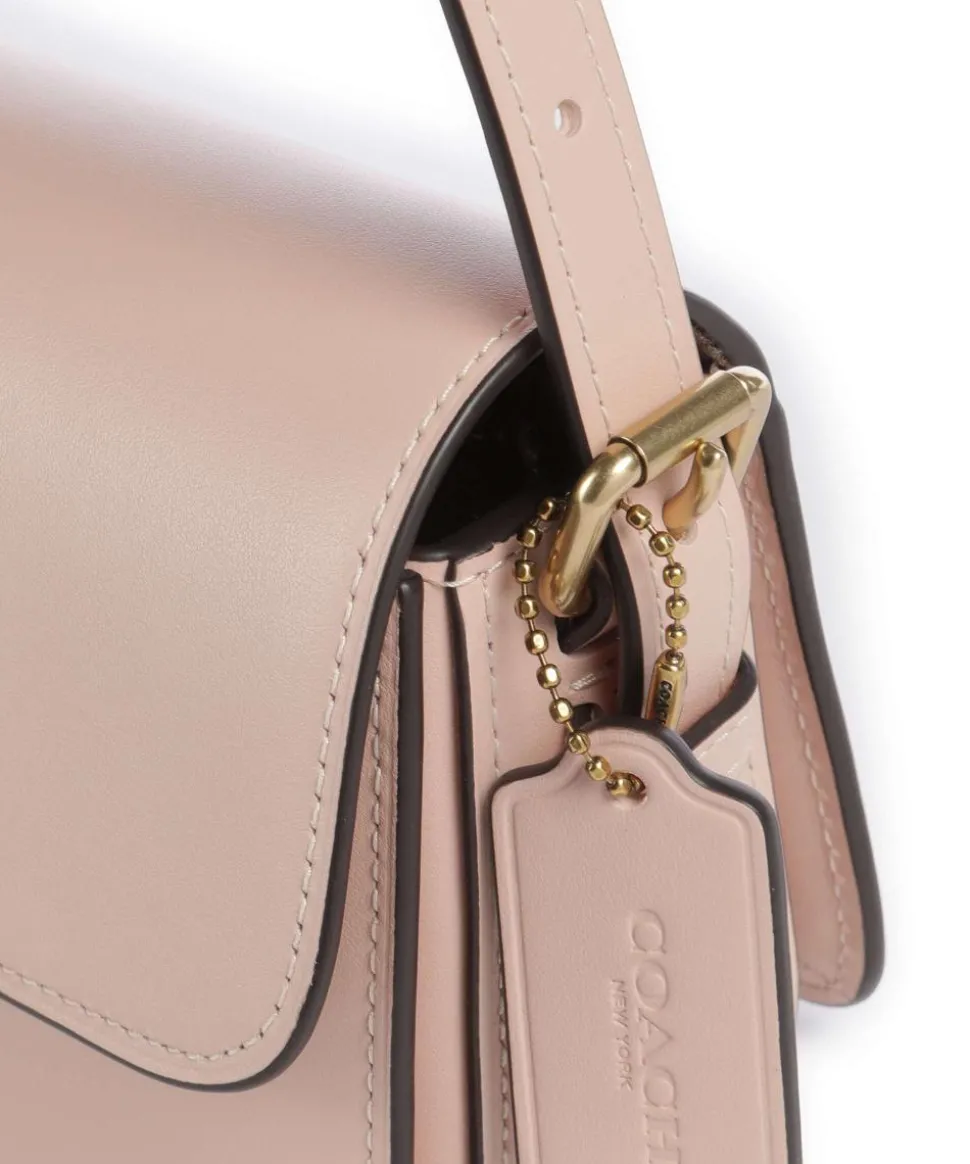 Zoe Schultertasche fein genarbtes Rindsleder powder