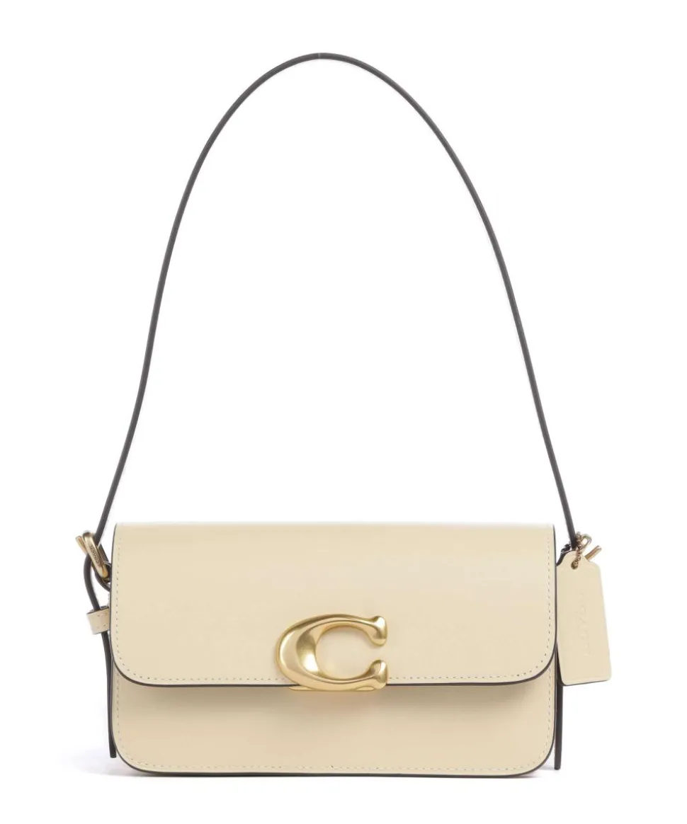 Zoe Schultertasche fein genarbtes Rindsleder vanillegelb