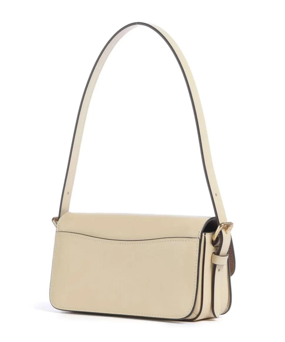 Zoe Schultertasche fein genarbtes Rindsleder vanillegelb