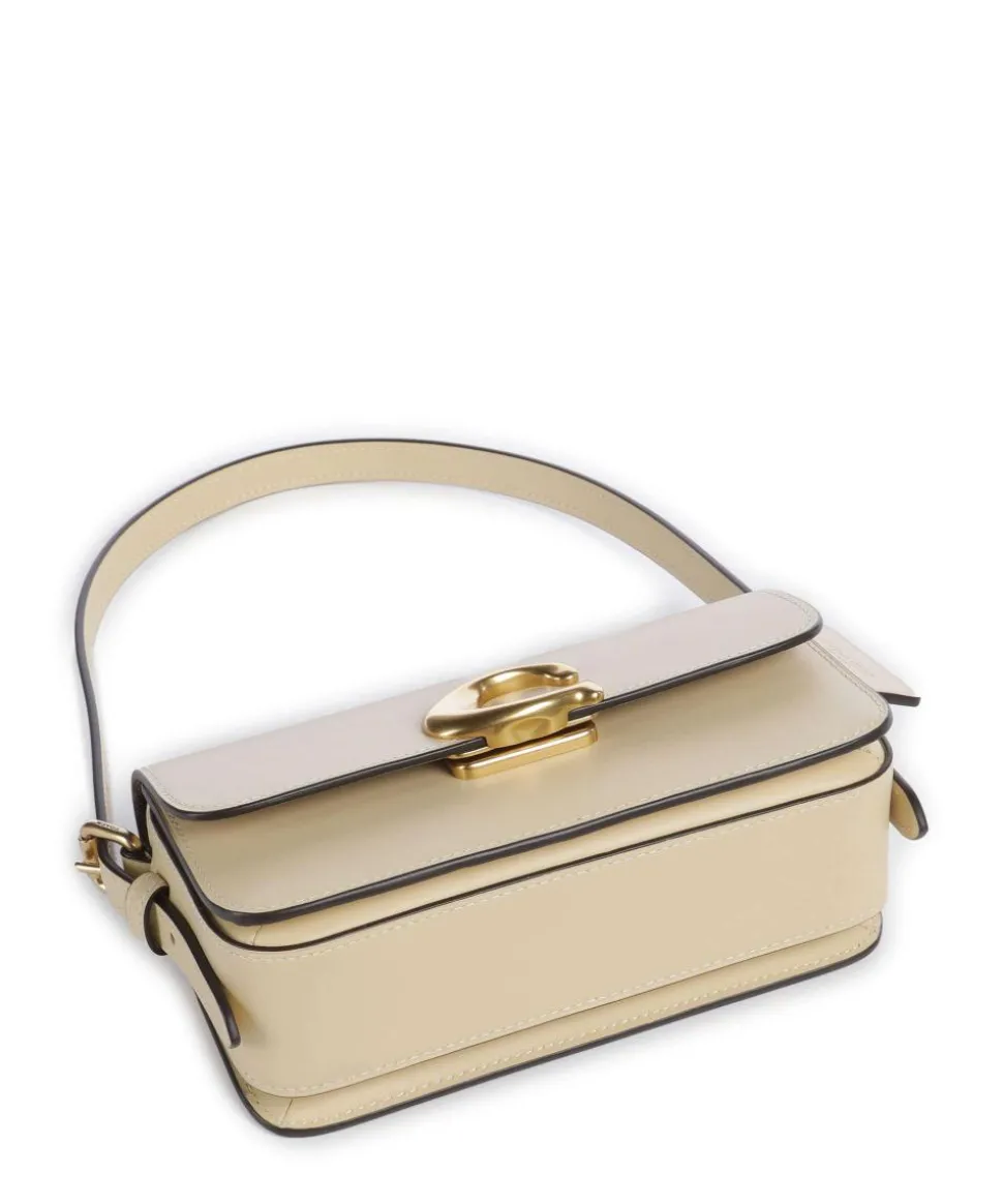 Zoe Schultertasche fein genarbtes Rindsleder vanillegelb