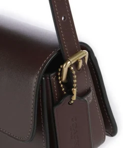 Zoe Schultertasche fein genarbtes Rindsleder dunkelbraun